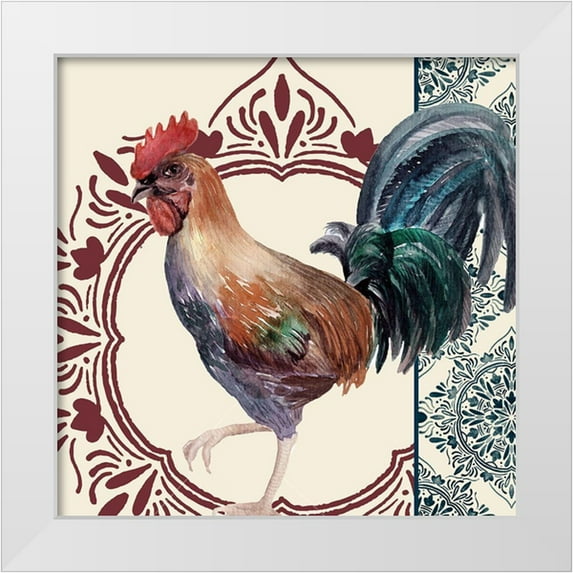 Allen, Kimberly 15x15 White Modern Wood Framed Museum Art Print Titled - Poultry 2