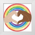 thumbnail image 1 of Allen, Kimberly 15x15 White Modern Wood Framed Museum Art Print Titled - Rainbow Heart, 1 of 4