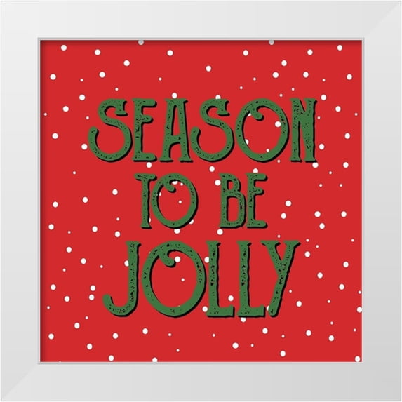 Allen, Kimberly 15x15 White Modern Wood Framed Museum Art Print Titled - Season To Be Jolly