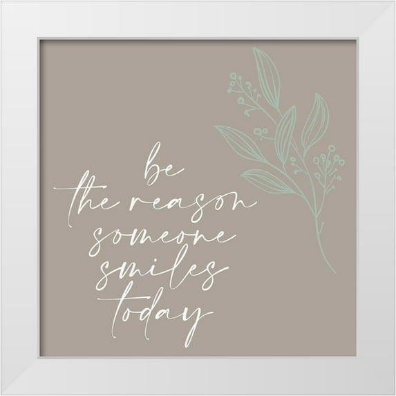 Allen, Kimberly 15x15 White Modern Wood Framed Museum Art Print Titled - Someone Smiles