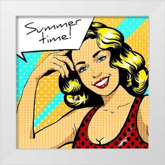 Allen, Kimberly 15x15 White Modern Wood Framed Museum Art Print Titled - Summertime