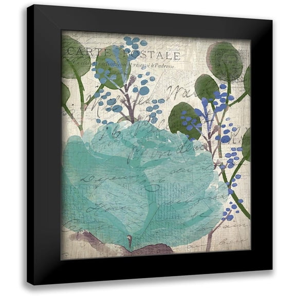 Allen, Kimberly 15x18 Black Modern Framed Museum Art Print Titled - French Carte Postale Floral 2
