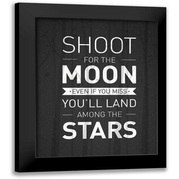 Allen, Kimberly 15x18 Black Modern Framed Museum Art Print Titled - Shoot For The Moon