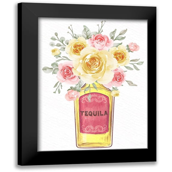 Allen, Kimberly 15x18 Black Modern Framed Museum Art Print Titled - Tequila Floral