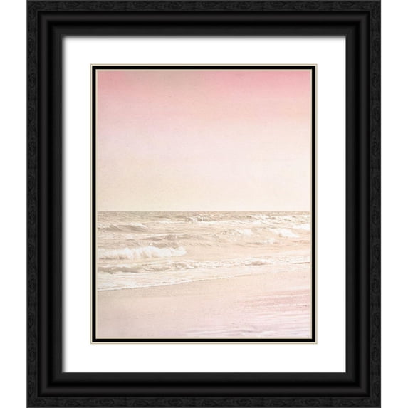 Allen, Kimberly 15x18 Black Ornate Wood Framed with Double Matting Museum Art Print Titled - Beach Pink 1