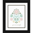 thumbnail image 1 of Allen, Kimberly 15x18 Black Ornate Wood Framed with Double Matting Museum Art Print Titled - Folk Flower 2, 1 of 4
