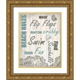 thumbnail image 1 of Allen, Kimberly 15x18 Gold Ornate Wood Framed with Double Matting Museum Art Print Titled - Beach Rules 2, 1 of 4