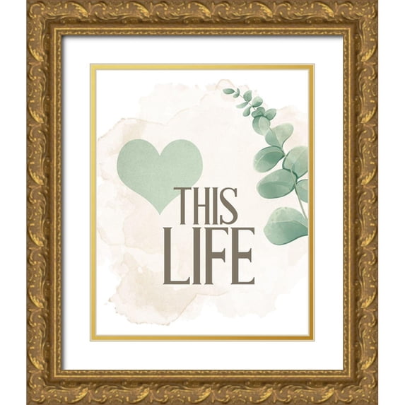 Allen, Kimberly 15x18 Gold Ornate Wood Framed with Double Matting Museum Art Print Titled - Choose Happy 2