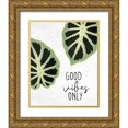 thumbnail image 1 of Allen, Kimberly 15x18 Gold Ornate Wood Framed with Double Matting Museum Art Print Titled - Good Vibes Leaves, 1 of 4
