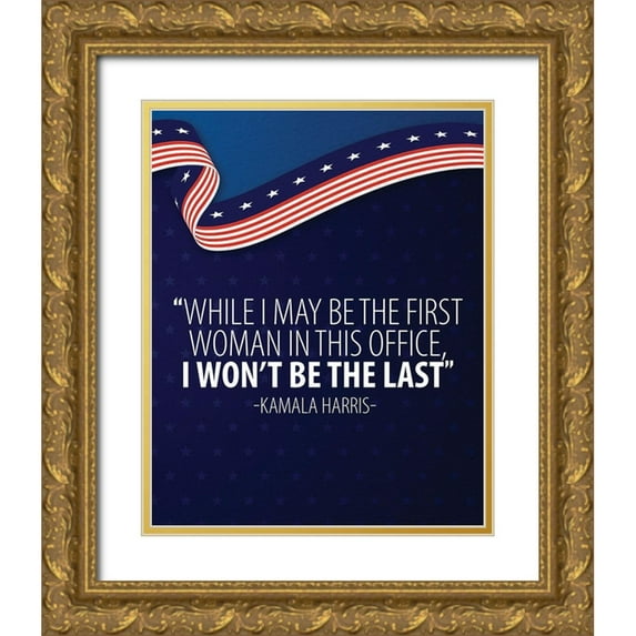 Allen, Kimberly 15x18 Gold Ornate Wood Framed with Double Matting Museum Art Print Titled - I Wont be the Last