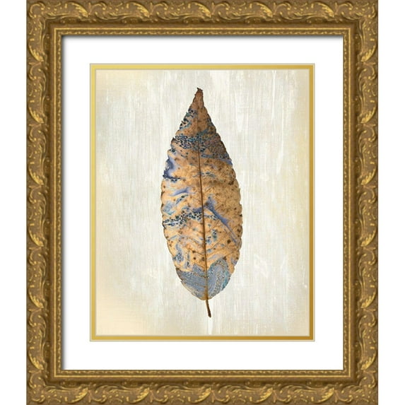 Allen, Kimberly 15x18 Gold Ornate Wood Framed with Double Matting Museum Art Print Titled - Marbled Gold 1
