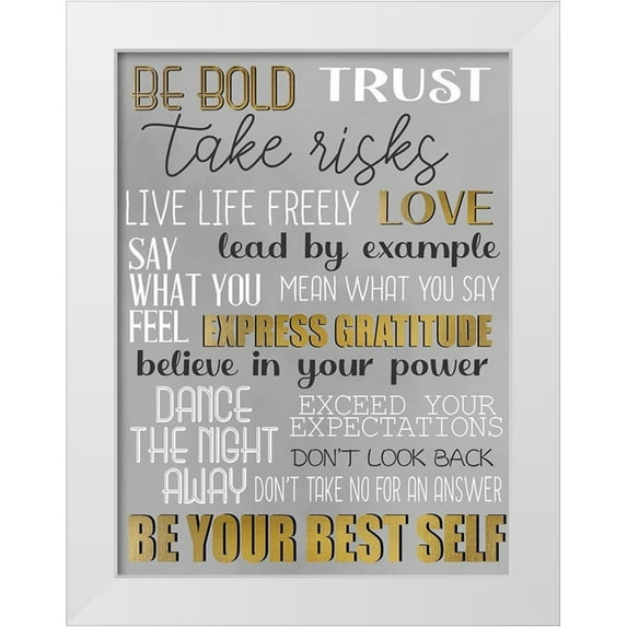 Allen, Kimberly 15x18 White Modern Wood Framed Museum Art Print Titled - Be Bold 1