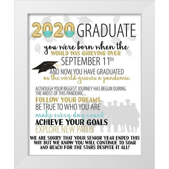 Allen, Kimberly 15x18 White Modern Wood Framed Museum Art Print Titled - Graduate 2020