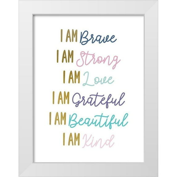 Allen, Kimberly 15x18 White Modern Wood Framed Museum Art Print Titled - I Am Brave V2