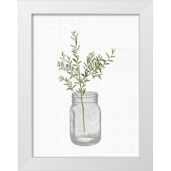 Allen, Kimberly 15x18 White Modern Wood Framed Museum Art Print Titled - Jar Herbs 1