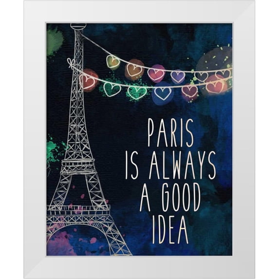 Allen, Kimberly 15x18 White Modern Wood Framed Museum Art Print Titled - Paris is Always