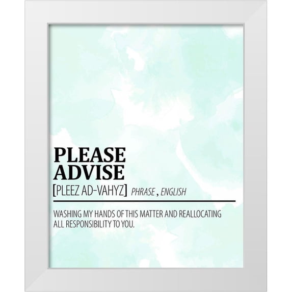 Allen, Kimberly 15x18 White Modern Wood Framed Museum Art Print Titled - Please Advise