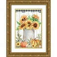 thumbnail image 1 of Allen, Kimberly 17x24 Gold Ornate Wood Framed with Double Matting Museum Art Print Titled - Autumn Floral, 1 of 4