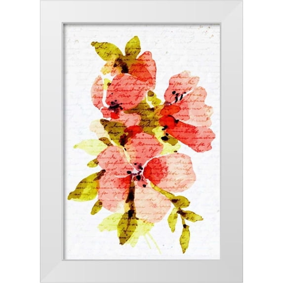 Allen, Kimberly 17x24 White Modern Wood Framed Museum Art Print Titled - Watercolor Floral 2