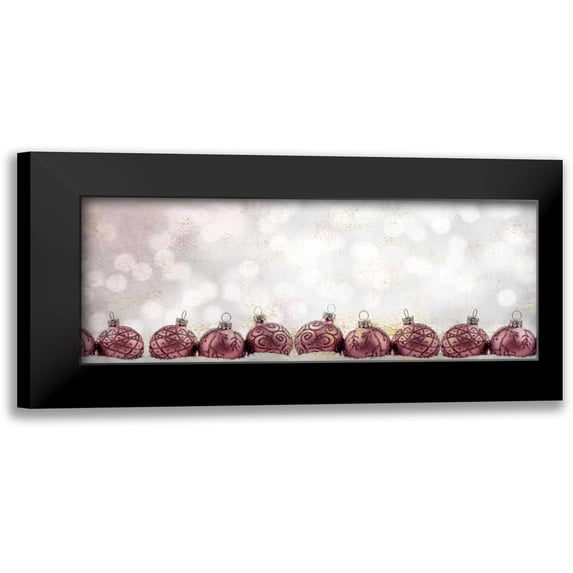 Allen, Kimberly 18x10 Black Modern Framed Museum Art Print Titled - Ornaments in a Row