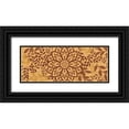 thumbnail image 1 of Allen, Kimberly 18x10 Black Ornate Wood Framed with Double Matting Museum Art Print Titled - Brown Mandala Leaves 1, 1 of 4