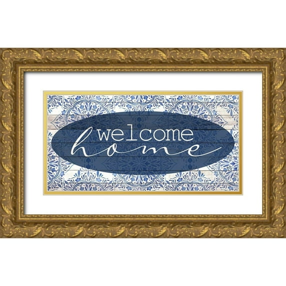 Allen, Kimberly 18x11 Gold Ornate Wood Framed with Double Matting Museum Art Print Titled - Welcome Home