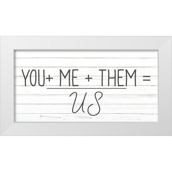 Allen, Kimberly 18x11 White Modern Wood Framed Museum Art Print Titled - You Me Them