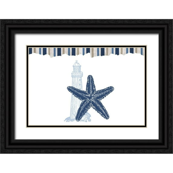 Allen, Kimberly 18x13 Black Ornate Wood Framed with Double Matting Museum Art Print Titled - Seaside 1