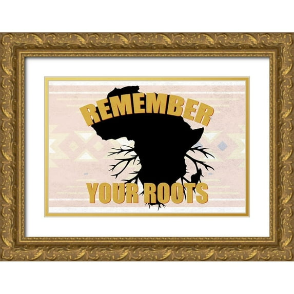 Allen, Kimberly 18x13 Gold Ornate Wood Framed with Double Matting Museum Art Print Titled - Remember Your Roots