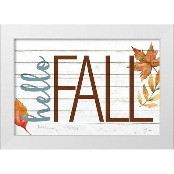 Allen, Kimberly 18x13 White Modern Wood Framed Museum Art Print Titled - Hello Fall