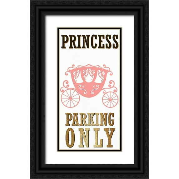 Allen, Kimberly 18x32 Black Ornate Wood Framed with Double Matting Museum Art Print Titled - Princess Parking 1