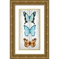 thumbnail image 1 of Allen, Kimberly 18x32 Gold Ornate Wood Framed with Double Matting Museum Art Print Titled - Vintage Butterfly 1, 1 of 4