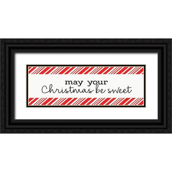Allen, Kimberly 18x9 Black Ornate Wood Framed with Double Matting Museum Art Print Titled - May Your Christmas be Sweet