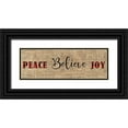 thumbnail image 1 of Allen, Kimberly 18x9 Black Ornate Wood Framed with Double Matting Museum Art Print Titled - Peace Belive Plaid, 1 of 4