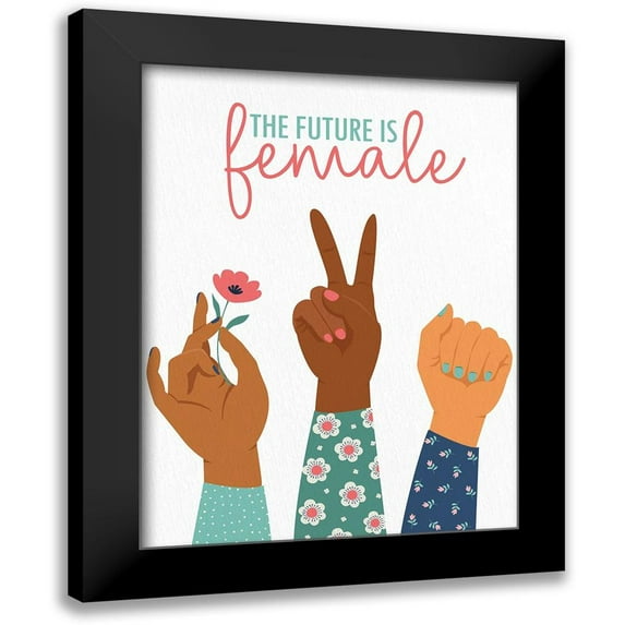 Allen, Kimberly 19x24 Black Modern Framed Museum Art Print Titled - The Future is Female