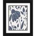 thumbnail image 1 of Allen, Kimberly 19x24 Black Ornate Wood Framed with Double Matting Museum Art Print Titled - Denim Floral 2, 1 of 4
