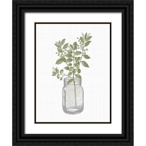 Allen, Kimberly 19x24 Black Ornate Wood Framed with Double Matting Museum Art Print Titled - Jar Herbs 2