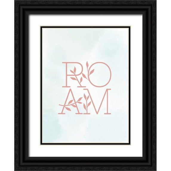 Allen, Kimberly 19x24 Black Ornate Wood Framed with Double Matting Museum Art Print Titled - Roam Leaves