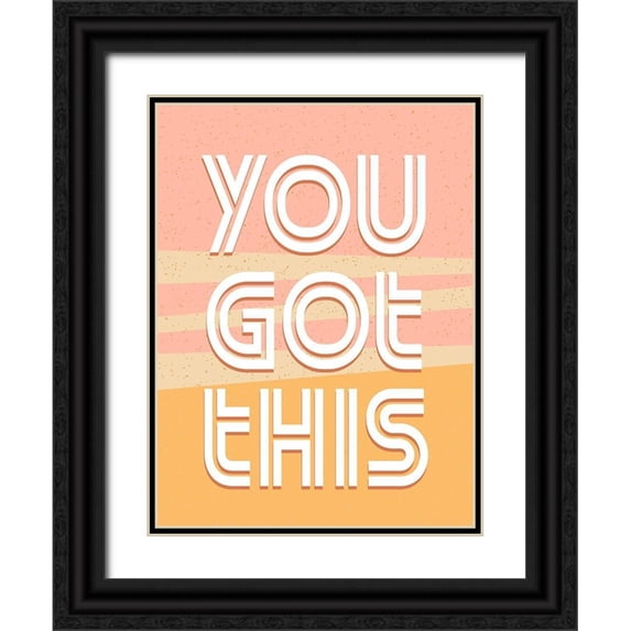 Allen, Kimberly 19x24 Black Ornate Wood Framed with Double Matting Museum Art Print Titled - You Got This