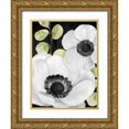 thumbnail image 1 of Allen, Kimberly 19x24 Gold Ornate Wood Framed with Double Matting Museum Art Print Titled - Anemone On Black 1, 1 of 4
