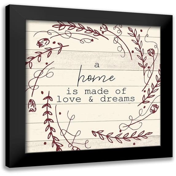 Allen, Kimberly 20x20 Black Modern Framed Museum Art Print Titled - A House is made 2