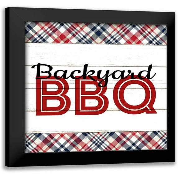 Allen, Kimberly 20x20 Black Modern Framed Museum Art Print Titled - Backyard BBQ