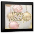thumbnail image 1 of Allen, Kimberly 20x20 Black Modern Framed Museum Art Print Titled - Happy Holidays Ornaments, 1 of 5