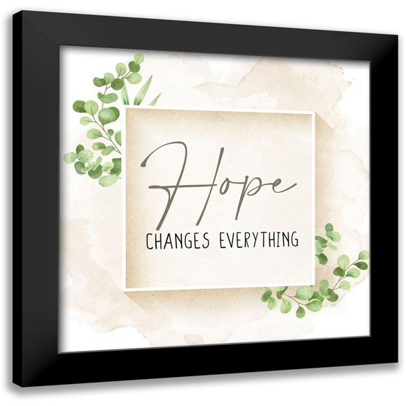 Allen, Kimberly 20x20 Black Modern Framed Museum Art Print Titled - Hope Changes