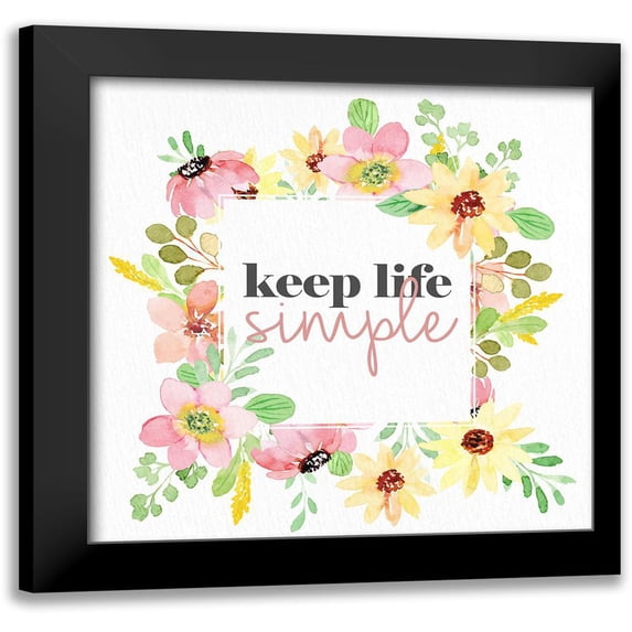Allen, Kimberly 20x20 Black Modern Framed Museum Art Print Titled - Simple Life