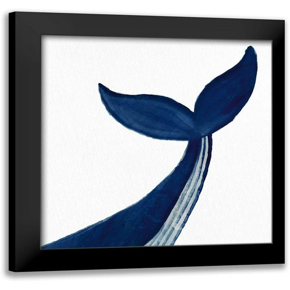 Allen, Kimberly 20x20 Black Modern Framed Museum Art Print Titled - Whale 1