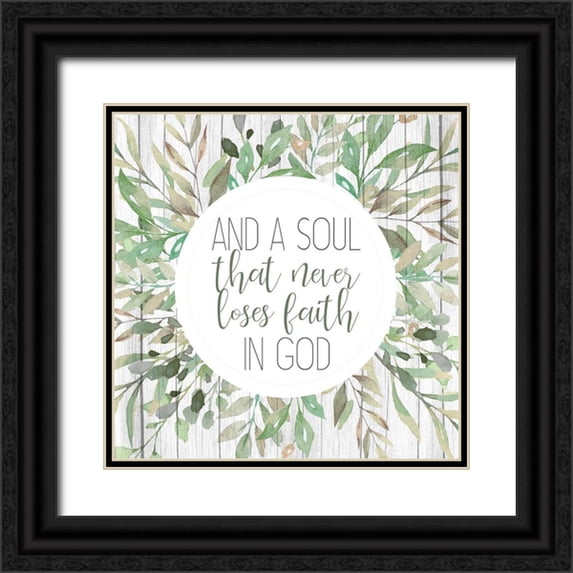 Allen, Kimberly 20x20 Black Ornate Wood Framed with Double Matting Museum Art Print Titled - Always Pray 3
