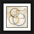 thumbnail image 1 of Allen, Kimberly 20x20 Black Ornate Wood Framed with Double Matting Museum Art Print Titled - Blue Circles and Squares 2, 1 of 4