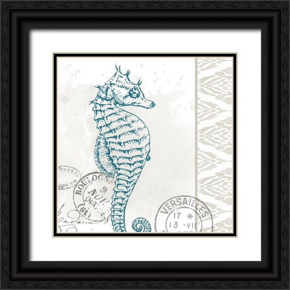 Allen, Kimberly 20x20 Black Ornate Wood Framed with Double Matting Museum Art Print Titled - By the Sea 4