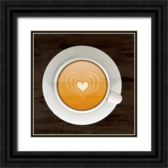 Allen, Kimberly 20x20 Black Ornate Wood Framed with Double Matting Museum Art Print Titled - Coffee Time 1